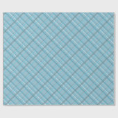 Blaue Linien auf Dusty Blue Base Simple Versatile Geschenkpapier (Flach)