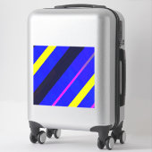 Blaue Linien Aufkleber (Koffer)