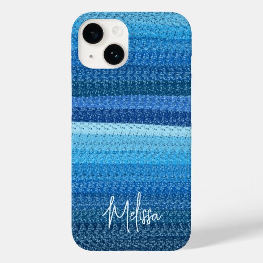 Blaue Linien Case-Mate iPhone Hülle (Rückseite)