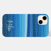 Blaue Linien Case-Mate iPhone Hülle (Rückseite (Horizontal))