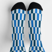 Blaue Linien-Flow-Crew-Socken Socken (Oben)