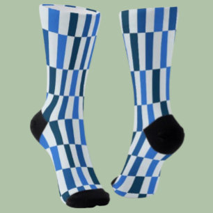 Blaue Linien-Flow-Crew-Socken Socken