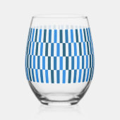 Blaue Linien-Flow-Stemless-Weinglas Weinglas Ohne Stiel (Links)