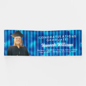 Blaue Linien Individuelle Foto Gratulation Absolve Banner (Horizontal)