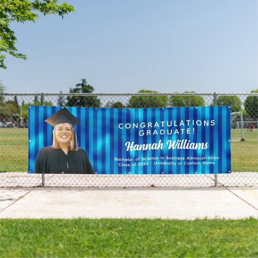 Blaue Linien Individuelle Foto Gratulation Absolve Banner (InSitu)