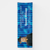 Blaue Linien Individuelle Foto Gratulation Absolve Banner (Vertikal)
