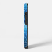 Blaue Linien iPhone Hülle (Linke Seite)