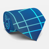 Blaue Linien Krawatte (Gerollt)
