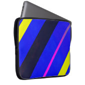 Blaue Linien Laptopschutzhülle (Vorne Rechts)
