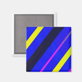 Blaue Linien Magnet (Vorderseite/Rückseite)