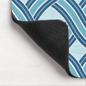Blaue Linien Muster Mousepad (Ecke)