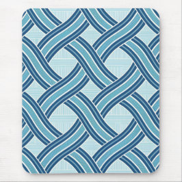 Blaue Linien Muster Mousepad