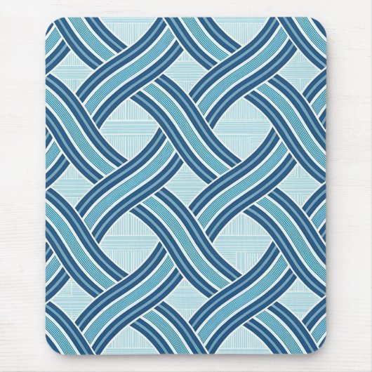 Blaue Linien Muster Mousepad (Vorne)