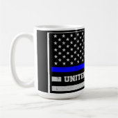 Blaue-Linien-Polizei-Flagge Kaffeetasse (Links)