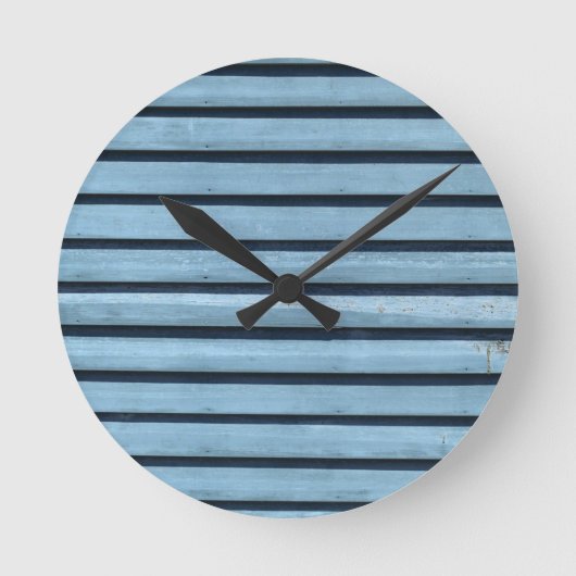 "Blaue Linien" - runde (mittlere Wall-Uhr) Wanduhr (Vorderseite)