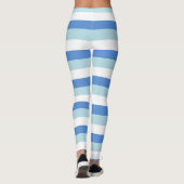 Blaue Linien, Segelstil Leggings (Rückseite)