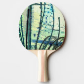 Blaue Linien Tischtennis Schläger (Rückseite)