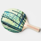 Blaue Linien Tischtennis Schläger (Seitenansicht)