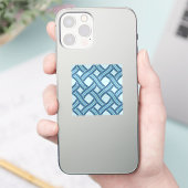 Blaue Linienmuster Aufkleber (Telefon)