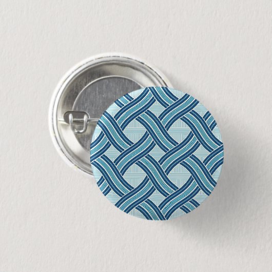 Blaue Linienmuster Button (Vorne & Hinten)
