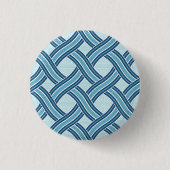 Blaue Linienmuster Button (Vorderseite)