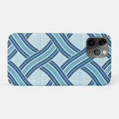 Blaue Linienmuster Case-Mate iPhone Hülle (Rückseite (Horizontal))