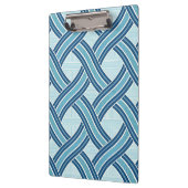 Blaue Linienmuster Klemmbrett (Links)