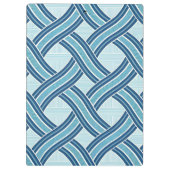 Blaue Linienmuster Klemmbrett (Rückseite)