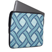 Blaue Linienmuster Laptopschutzhülle (Vorne Rechts)