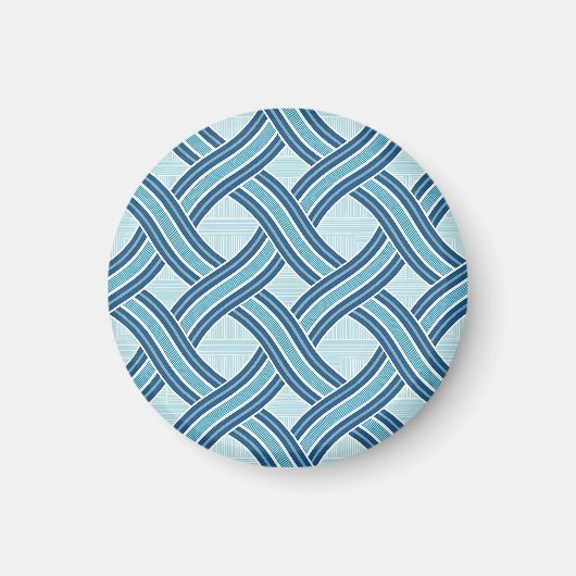 Blaue Linienmuster Magnet (Vorne)