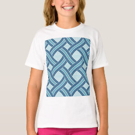 Blaue Linienmuster T-Shirt