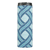 Blaue Linienmuster Thermosbecher (Rückseite)