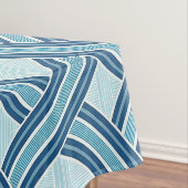 Blaue Linienmuster Tischdecke (Beispiel)