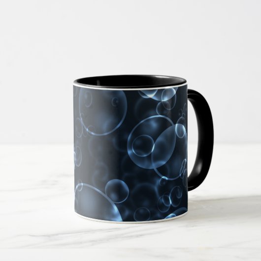 Blaue Linsen, Bokeh Tasse (VorderseiteRechts)