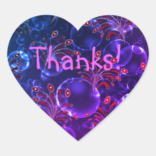 Blaue Linsen, Buch Herz-Aufkleber