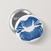 Blaue Lippen Button (Vorne & Hinten)