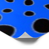 Blaue Lippen-Leoparden drucken rockabiles Poster (Ecke)