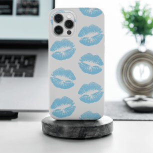 Blaue Lippen, Lippenmuster, Blauer Lippenstift, Ku Case-Mate iPhone Hülle