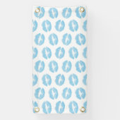 Blaue Lippen, Lippenmuster, blauer Lipstick, Kuss Banner (Vertikal)