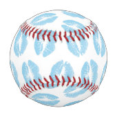 Blaue Lippen, Lippenmuster, blauer Lipstick, Kuss Baseball (Vorderseite)