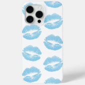 Blaue Lippen, Lippenmuster, blauer Lipstick, Kuss Case-Mate iPhone Hülle (Rückseite)