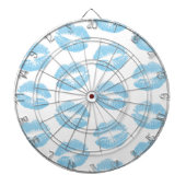 Blaue Lippen, Lippenmuster, blauer Lipstick, Kuss Dartscheibe (vorne)