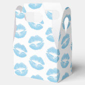 Blaue Lippen, Lippenmuster, blauer Lipstick, Kuss Geschenkschachtel (Geöffnet)