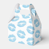 Blaue Lippen, Lippenmuster, blauer Lipstick, Kuss Geschenkschachtel (Vorderseite)