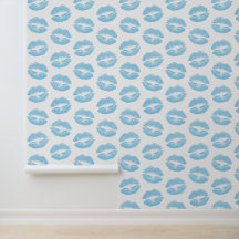 Blaue Lippen, Lippenmuster, blauer Lipstick, Kuss