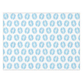 Blaue Lippen, Lippenmuster, blauer Lipstick, Kuss Tischdecke (Vorderseite (Horizontal))