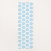 Blaue Lippen, Lippenmuster, blauer Lipstick, Kuss Yogamatte (Vorderseite)