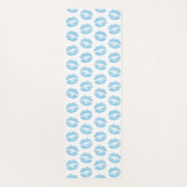 Blaue Lippen, Lippenmuster, blauer Lipstick, Kuss Yogamatte (Rückseite)