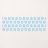 Blaue Lippen, Lippenmuster, blauer Lipstick, Kuss Yogamatte (Vorderseite (Horizontal))