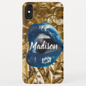 Blaue Lippen machen Beauty Custom Personalisiert Case-Mate iPhone Hülle (Rückseite)